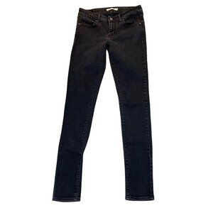Levis Woman's 711 Skinny Jeans 26x32 Black Stretch Denim